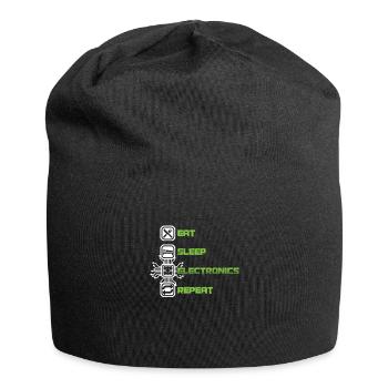Eat Sleep Electronics Repeat Devices Transistor - Jersey Beanie - black - Front