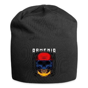 Armenischer Totenkopf Jerewan Sewan Geschenkidee - Jersey-Beanie - Schwarz - Vorne