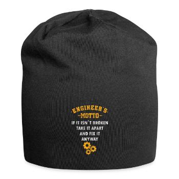 Engineer's Motto Engineering Mechanical Chemical - Jersey Beanie - black - Front
