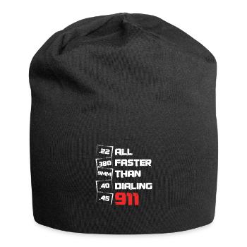 Alle schneller als Artillerie-Rechte-Büchsenmacher wählen - Jersey-Beanie - Schwarz - Vorne
