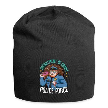 Donuts Bonbons Police Police Policier Glaçage - Bonnet en jersey - noir - Devant