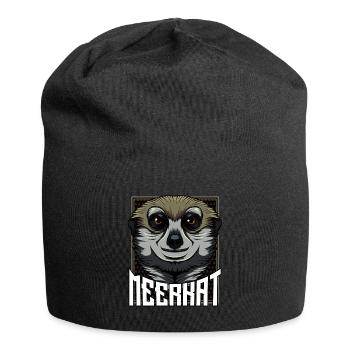 Suricate visage Amour des animaux - Bonnet en jersey - noir - Devant