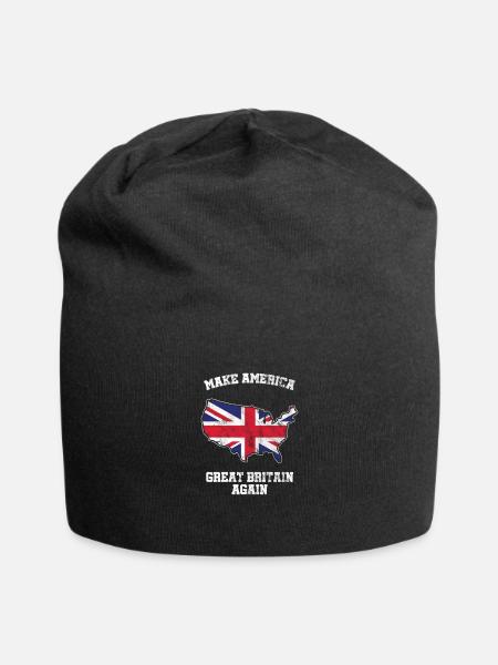 Make America Great Britain Again British Flag - Jersey Beanie - black