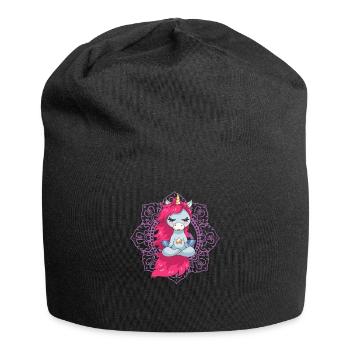 Womens Womens Unicorn Yoga Gift I Funny Workout - Jersey Beanie - black - Front