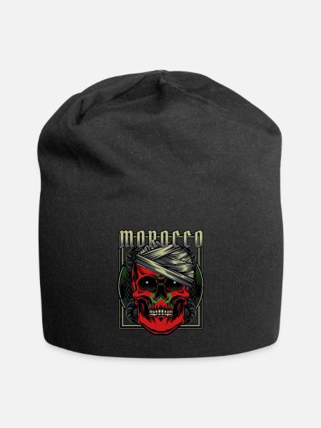 Crâne Marocain Maroc Rabat Cadeau - Bonnet en jersey - noir