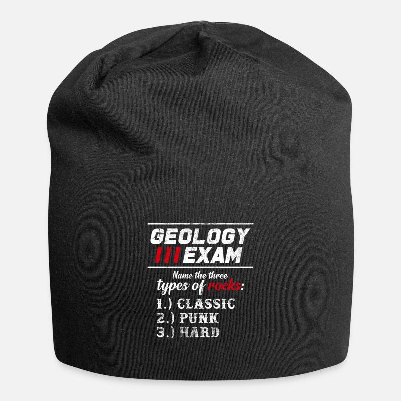 Three Types Of Rock Classic Punk Hard Gift Idea - Jersey Beanie - black
