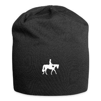 Cheval cheval cavalier cadeau cavalier - Bonnet en jersey - noir - Devant