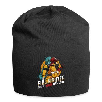 Feuerwehrmann - Jersey-Beanie - Schwarz - Vorne