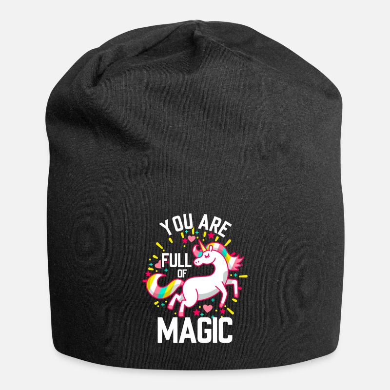 Magisches Einhorn Unicorn Magic - Jersey-Beanie - Schwarz