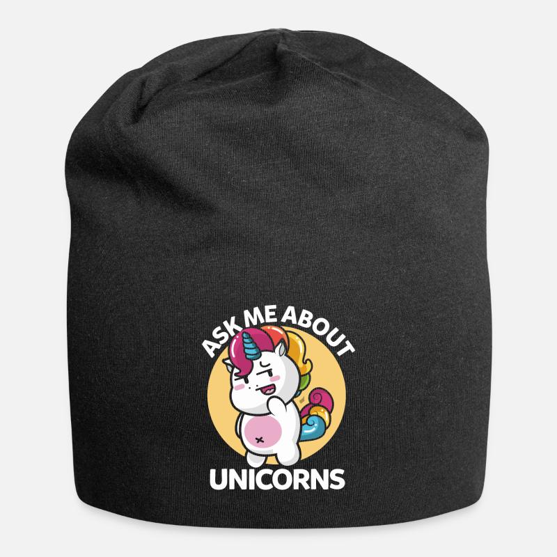 Douce licorne - Bonnet en jersey - noir