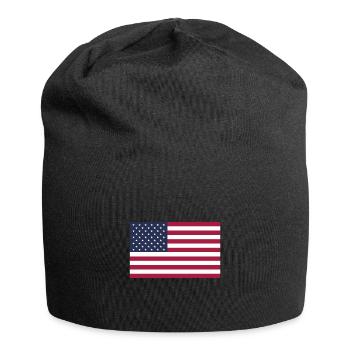 US Flag, America Flag, USA Flag, US flag - Jersey Beanie - black - Front
