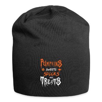 Pumpkins Sweets Spooks Trick Or Treat Halloween - Jersey Beanie - black - Front