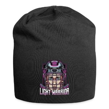 Eishockey Maske Hockeyschläger Sport Geschenkidee - Jersey-Beanie - Schwarz - Vorne