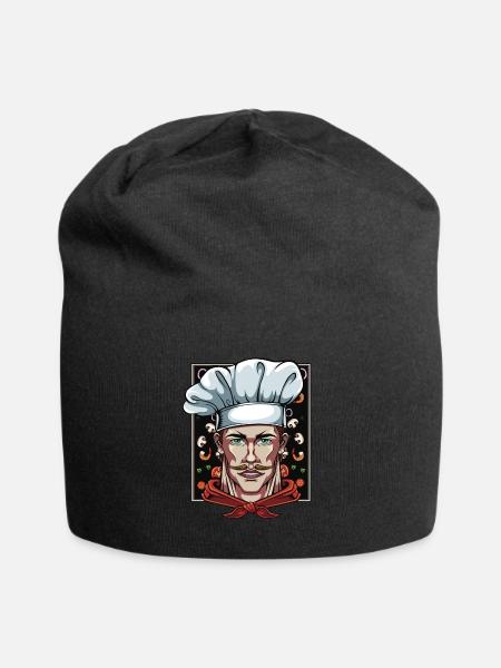 Küchenchef Chefkoch Chef Köche Restaurant Kochen - Jersey-Beanie - Schwarz
