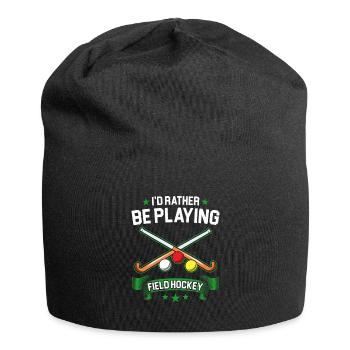 Feldhockey spielen eher Feldhockey - Jersey-Beanie - Schwarz - Vorne