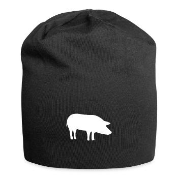 porc - Bonnet en jersey - noir - Devant