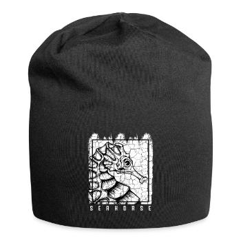 sea horse - Jersey Beanie - black - Front