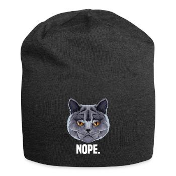 amoureux des chats british shorthair grincheux - Bonnet en jersey - charbon - Devant