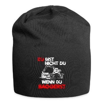 Baggern Baggerfahrer Spruch Geschenk - Jersey-Beanie - Schwarz - Vorne