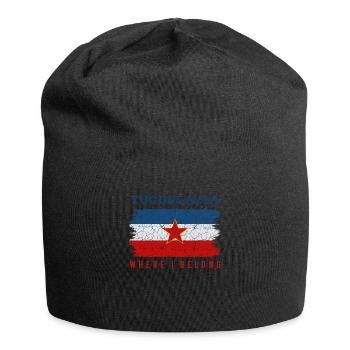 Jugoslawien - Jersey-Beanie - Schwarz - Vorne