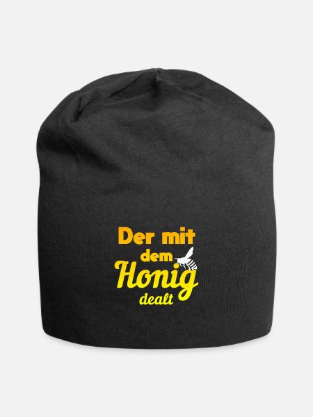 Imker Bienen Spruch Honig Geschenk - Jersey-Beanie - Schwarz