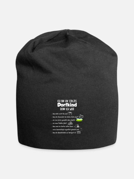 Dorfkind - Jersey-Beanie - Schwarz
