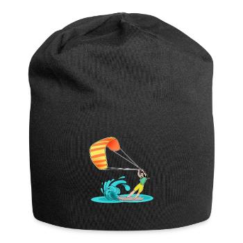 Surfen Surfer Surfbrett Surfergirl Geschenk - Jersey-Beanie - Schwarz - Vorne