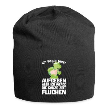 Joggen Jogging Marathon Lustiger Spruch Elephant - Jersey-Beanie - Schwarz - Vorne