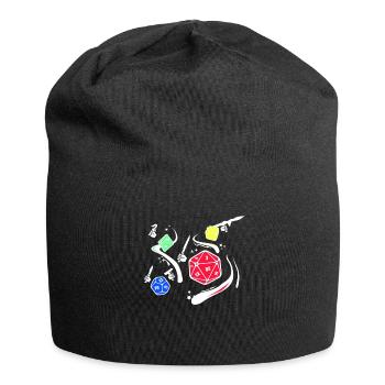 Cool jeu de dés T-shirt - Bonnet en jersey - noir - Devant
