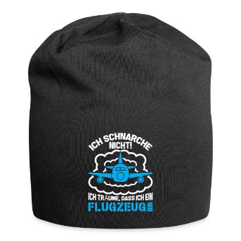 Ne ronflez pas je rêve que je suis un avion - Bonnet en jersey - noir - Devant