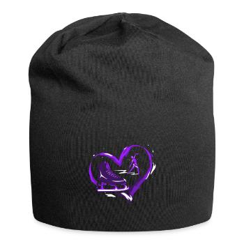 Eislaufen Eisläufer Schlittschuhe Sport Geschenk - Jersey-Beanie - Schwarz - Vorne