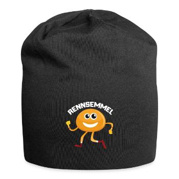 Joggen Jogging Marathon Lustiger Spruch Rennsemmel - Jersey-Beanie - Schwarz - Vorne