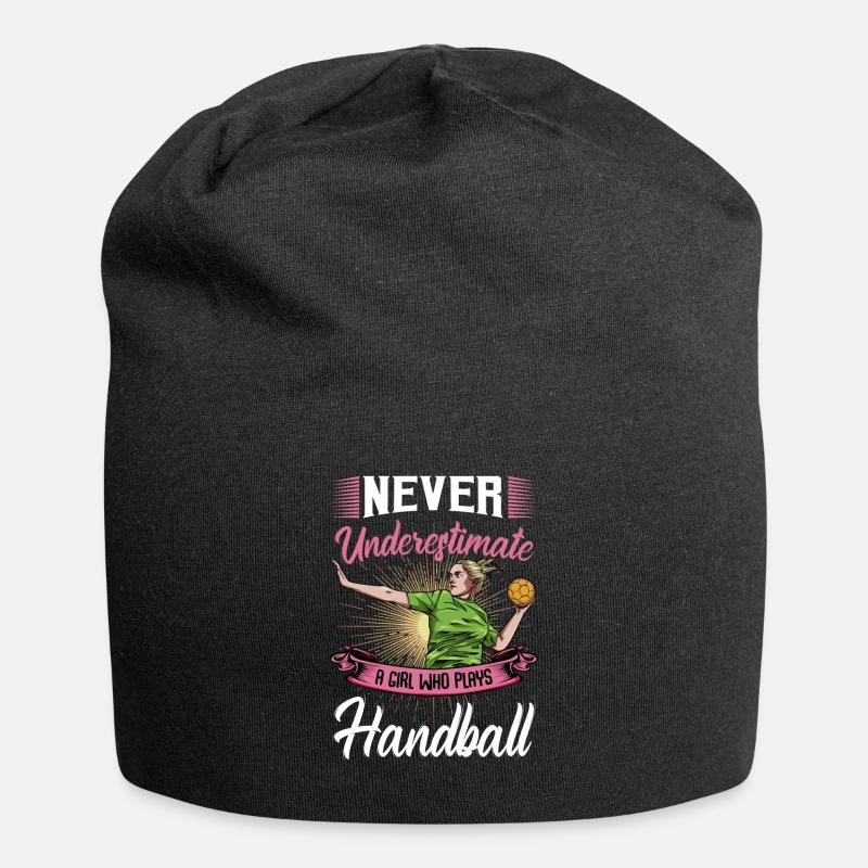 Handballerin Statement Handball Sprüche Geschenk - Jersey-Beanie - Schwarz