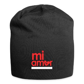 mi amor - Jersey-Beanie - Schwarz - Vorne