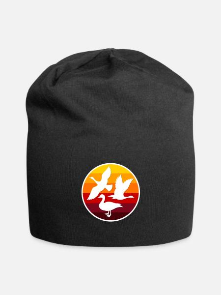 Enten - Jersey-Beanie - Schwarz