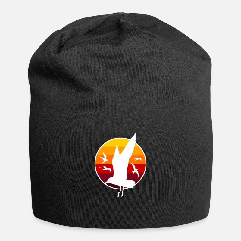 goélands - Bonnet en jersey - noir