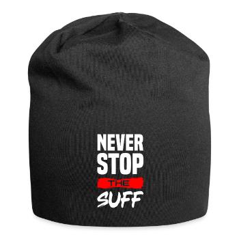 Never stop the Suff Sauftour Party Pfeffi Goldi - Jersey-Beanie - Schwarz - Vorne