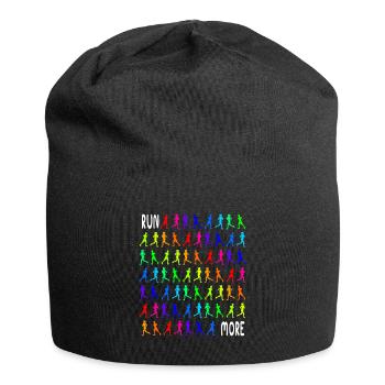 Laufen Rennen Fitness Joggerin Geschenk - Jersey-Beanie - Schwarz - Vorne