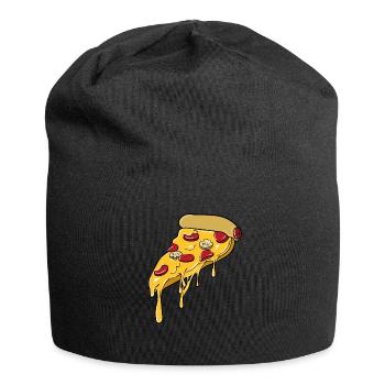 Pizza love pizza piece - Bonnet en jersey - noir - Devant