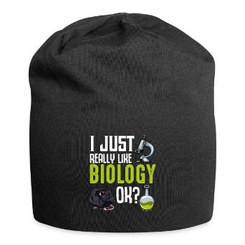 Cool Biologie Statement Biologen Geschenkidee - Jersey-Beanie - Schwarz - Vorne