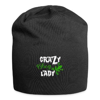 Crazy Frog Lady Cool Frogs Déclaration cadeau - Bonnet en jersey - noir - Devant