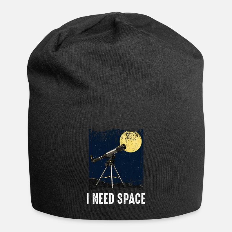 Astronomie - Jersey-Beanie - Schwarz