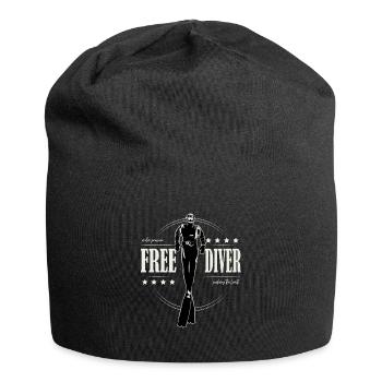 Freediver - one breath - push the limits - Jersey Beanie - black - Front