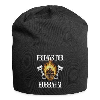 Fridays for Hubraum Tuning Auto Kolben Totenkopf - Jersey-Beanie - Schwarz - Vorne