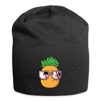 Ananas Strand Sonnenbrille Hawaii Aloha Cool - Jersey-Beanie - Schwarz - Vorne