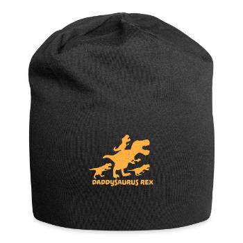 Daddysaurus Rex dad of 3 children - Jersey Beanie - black - Front