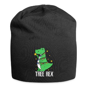 Dinosaurier - Jersey-Beanie - Schwarz - Vorne