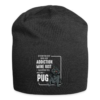Mops - Jersey-Beanie - Anthrazit - Vorne