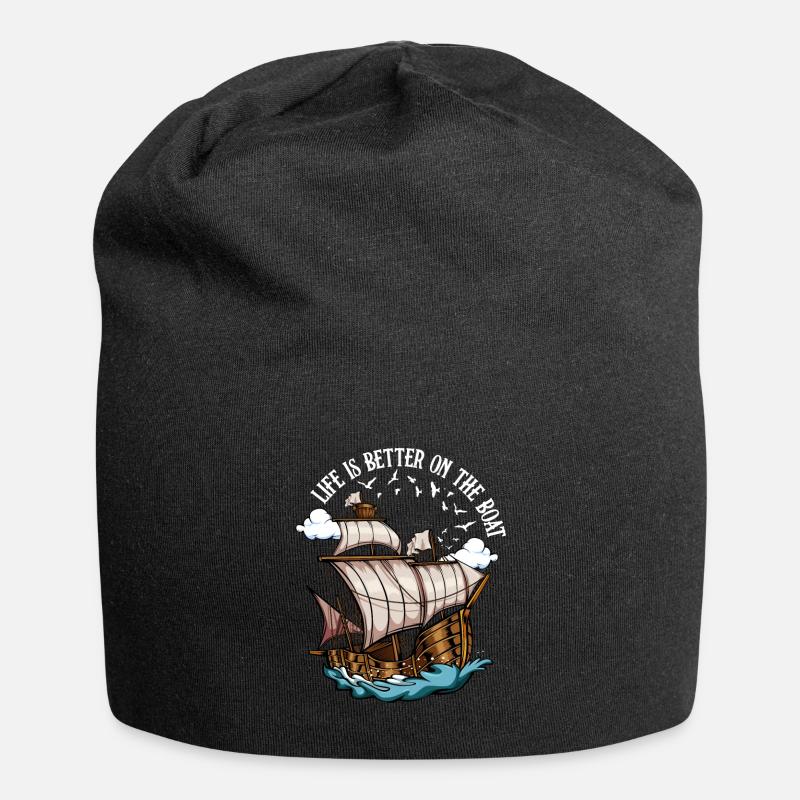 Segeln - Jersey-Beanie - Schwarz