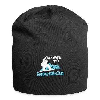 Born To Snowboard Quote Snowboarder Gift - Bonnet en jersey - noir - Devant